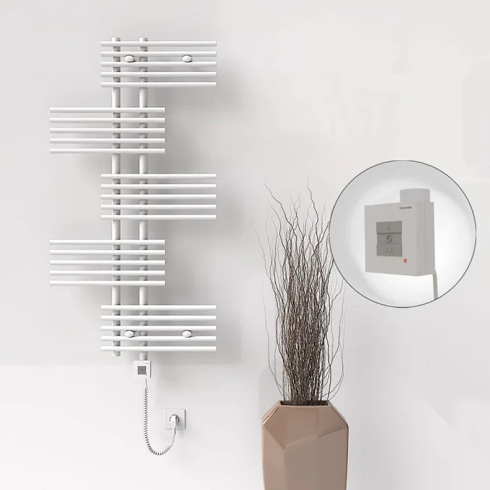 FIJI Elektrikli Havlupan 650x1250 Beyaz (KTX1 Termostat) 600W Spiral Kablolu