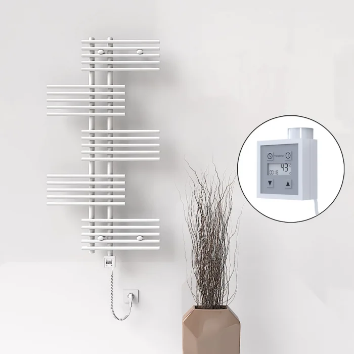 FIJI Elektrikli Havlupan 650x1250 Beyaz (KTX3 Termostat) 600W Spiral Kablolu