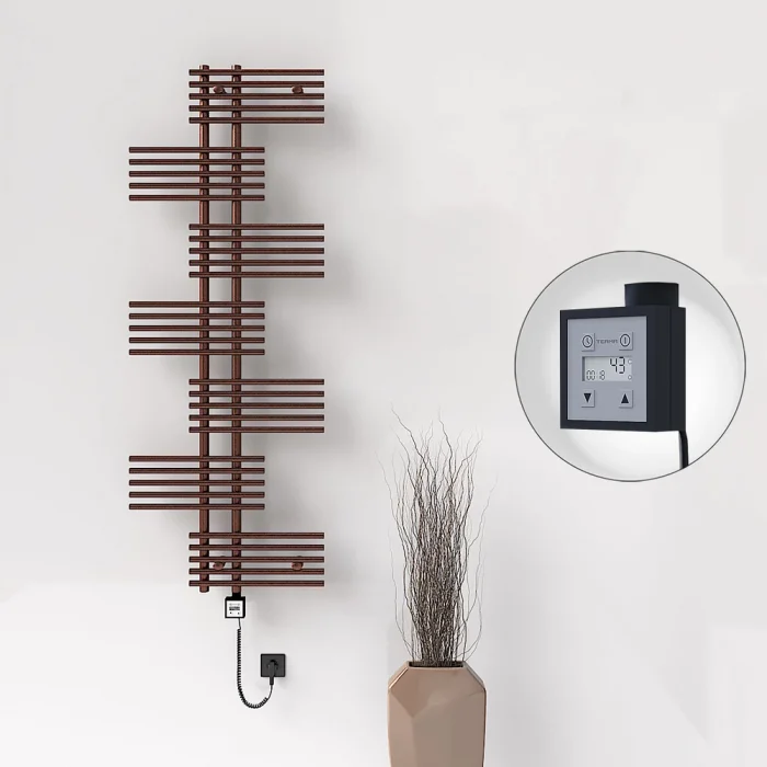 FIJI Elektrikli Havlupan 650x1762 Bakır Eskitme (KTX3 Termostat) 600W Spiral Kablolu