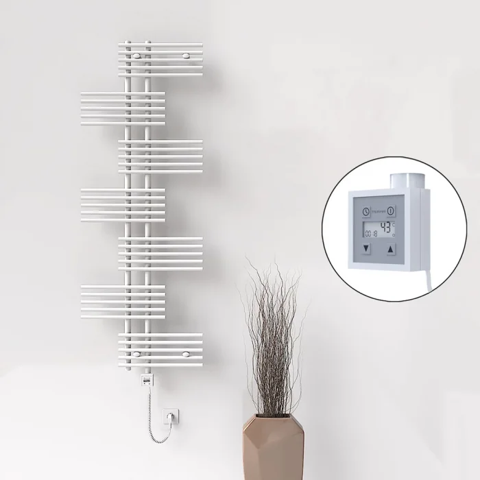 FIJI Elektrikli Havlupan 650x1762 Beyaz (KTX3 Termostat) 1000W Spiral Kablolu