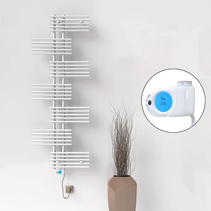 FIJI Elektrikli Havlupan 650x1762 Beyaz (Musa Termostat) 900W