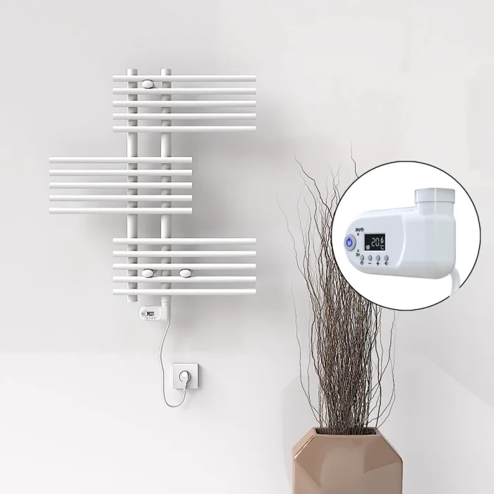 FIJI Elektrikli Havlupan 650x740 Beyaz (Thesis Termostat) 300W