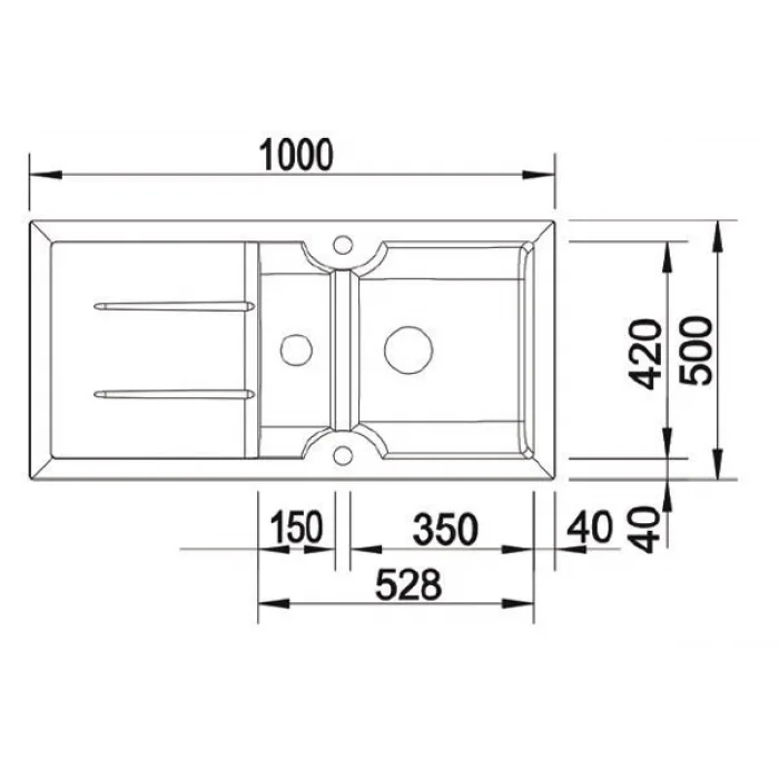 GL General Sonas 6 S Siyah Seramik Evye