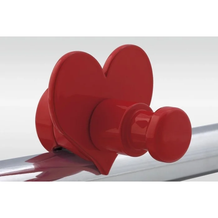 Havlupan Havlu ve Bornoz Askısı H03 Metal Kalpli Kırmızı