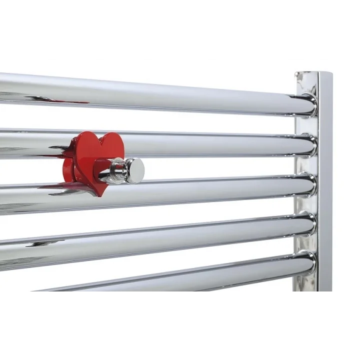 Havlupan Havlu ve Bornoz Askısı H03 Metal Kalpli Kırmızı-Krom