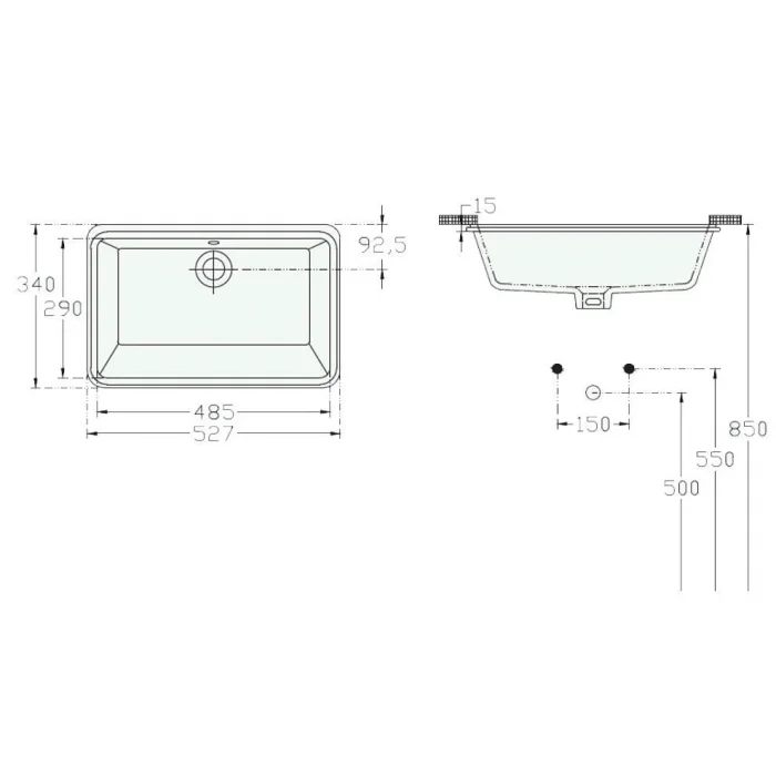 Isvea Soluzione Tezgah Altı Lavabo 53 Cm.