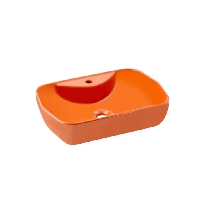 Lucıda Tezgahüstü Par.Turuncu Bat.Del.Lav.(55Cm.)