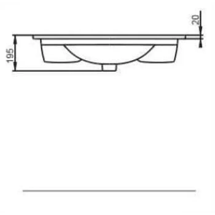 Luna Flat Lavabo 80 Cm. Mob.Geçmeli H-Extra