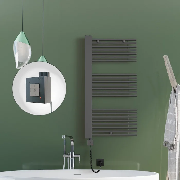 MALE Elektrikli Havlupan 600x1190  Antrasit (KTX1 Termostat) 1000W