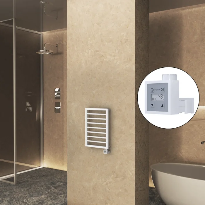 NAXOS Elektrikli Havlupan 450x655 Beyaz Mat (KTX3 Termostat) 300W