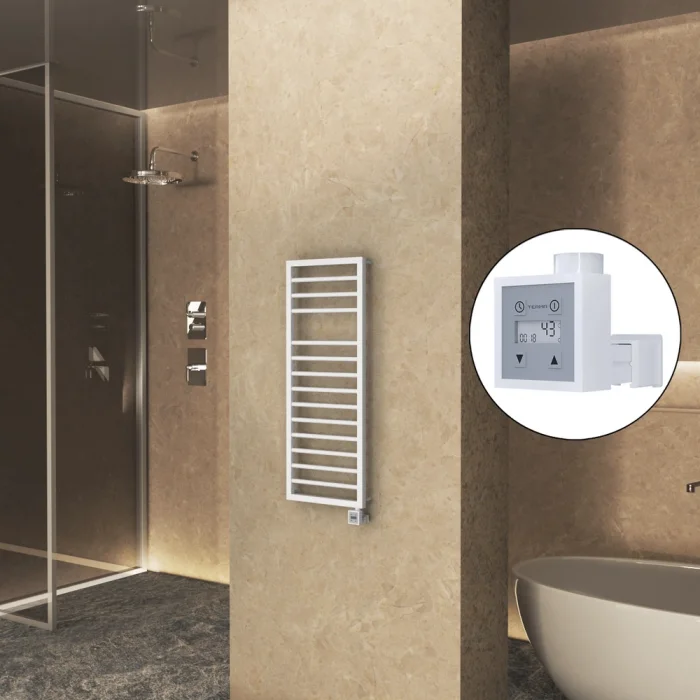 NAXOS Elektrikli Havlupan 500x1193 Beyaz Mat (KTX3 Termostat) 600W