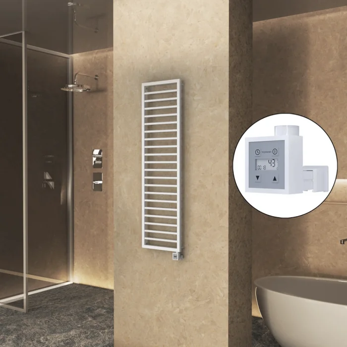 NAXOS Elektrikli Havlupan 500x1655 Beyaz Mat (KTX3 Termostat) 600W