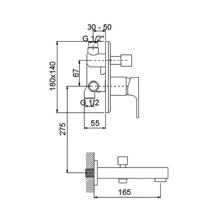 Newarc Aqua Ankastre Banyo Bataryası