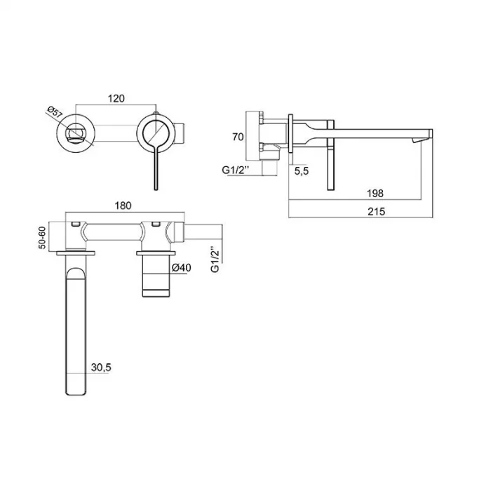 Newarc Bold Ankastre Lavabo Bataryası