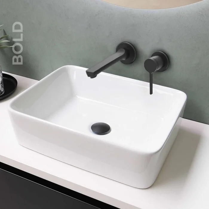 Newarc Bold Ankastre Lavabo Bataryası (Siyah)