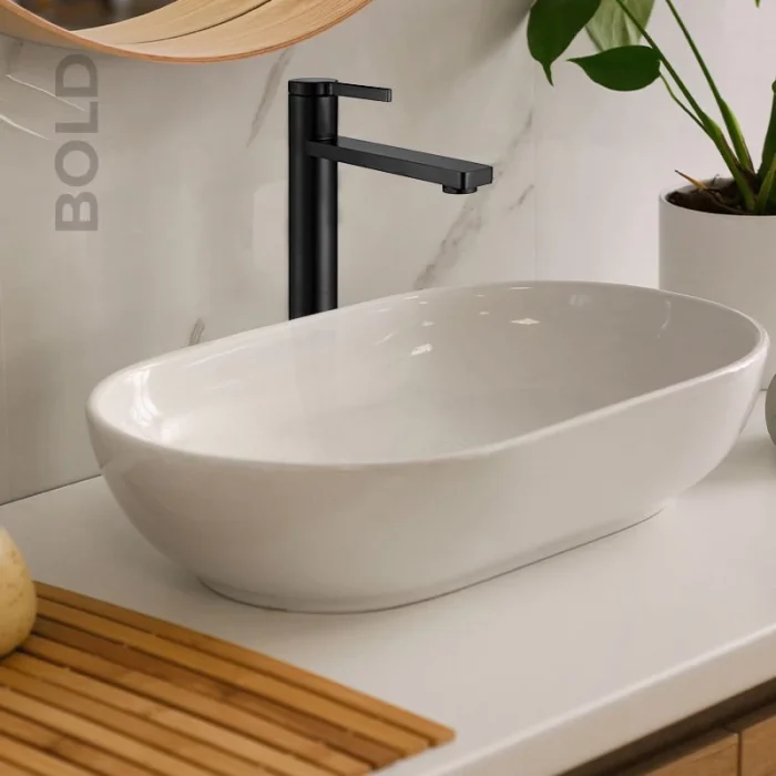 Newarc Bold Çanak Tipi Lavabo Bataryası  Siyah