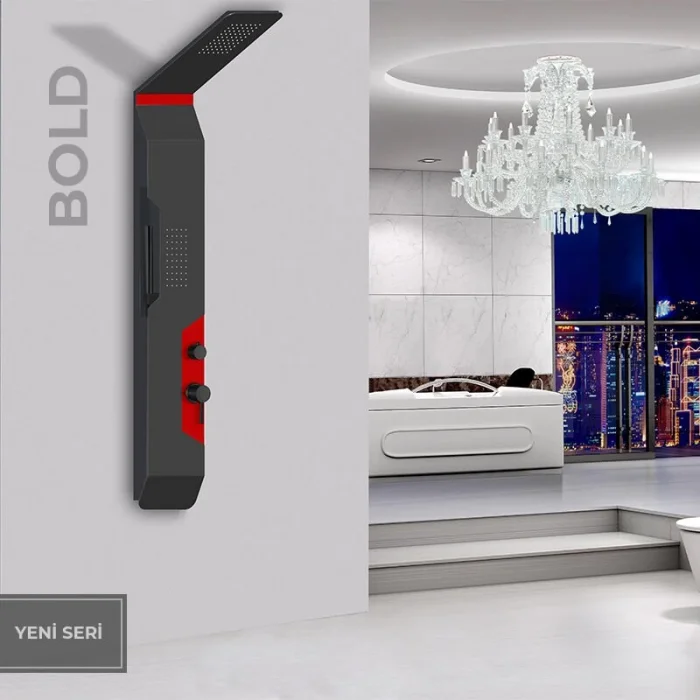 Newarc Bold Duş Paneli Siyah