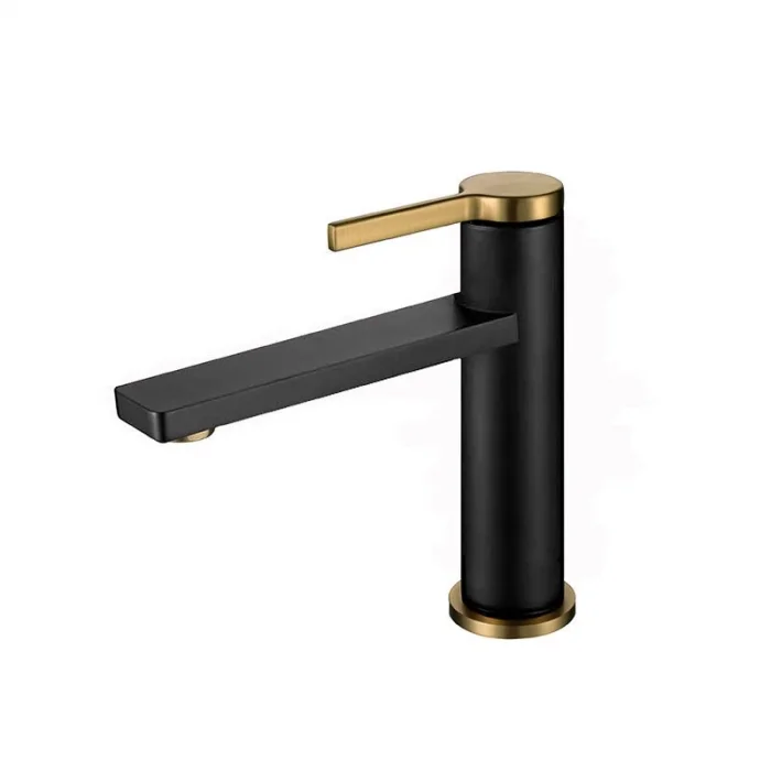 Newarc Bold Lavabo Bataryası Yeni Siyah-Mat Altın