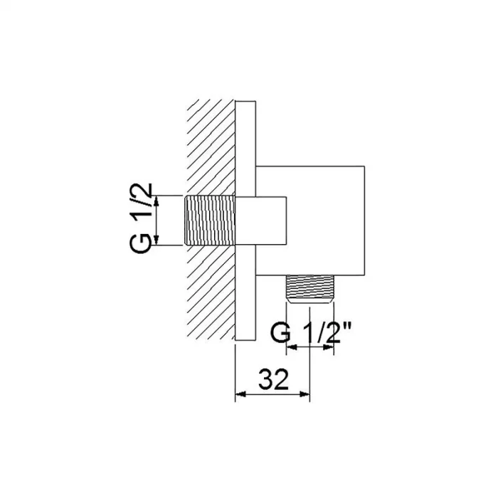 Newarc Corner Duvardan Duş Çıkış Gagası