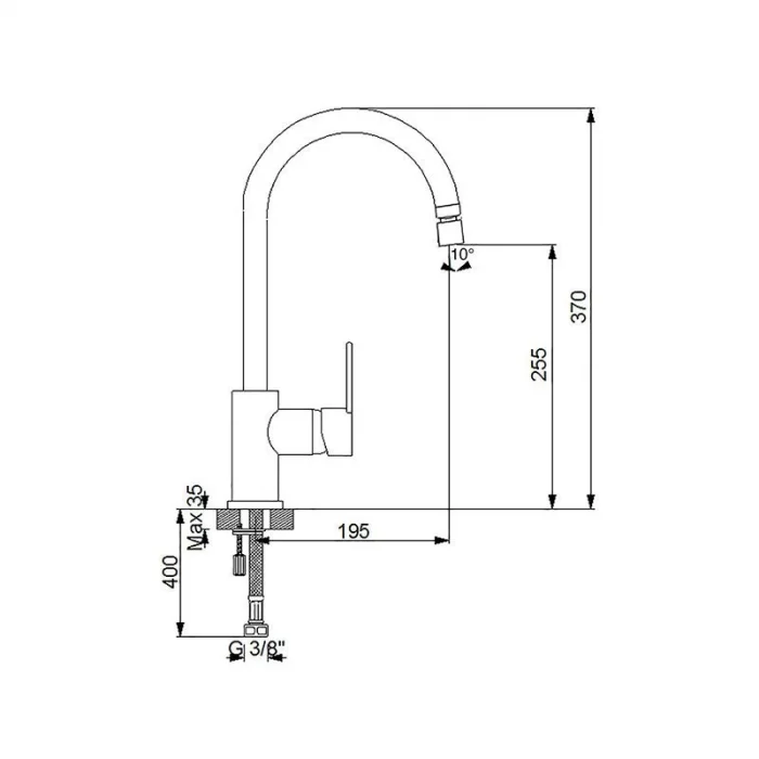 Newarc Domıno Döner Perlatörlü Evye Bataryası