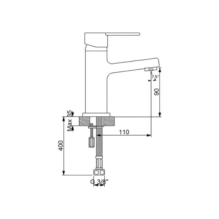 Newarc Domıno Lavabo Bataryası Siyah