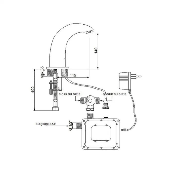 Newarc  Elite Fotoselli Lavabo Bataryası