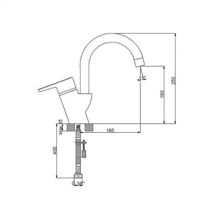 Newarc Energy Lavabo Bataryası Dönerli