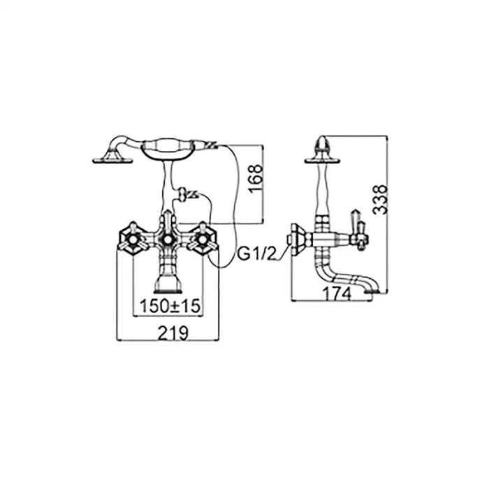 Newarc Hexa Banyo Bataryası Altın