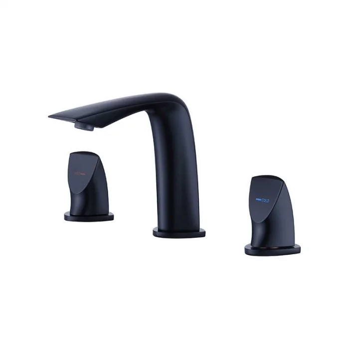 Newarc Loft  3 Delikli Lavabo Bataryası Siyah