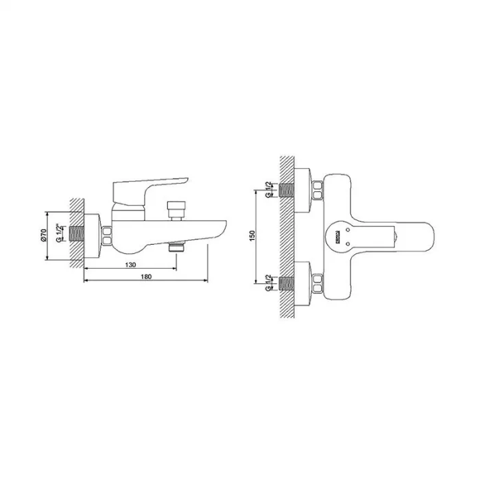 Newarc Loft Banyo Bataryası (Beyaz)