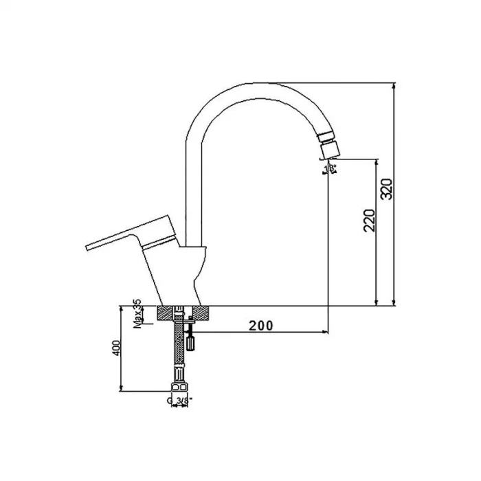 Newarc Master Döner Perlatörlü Evye Bataryası