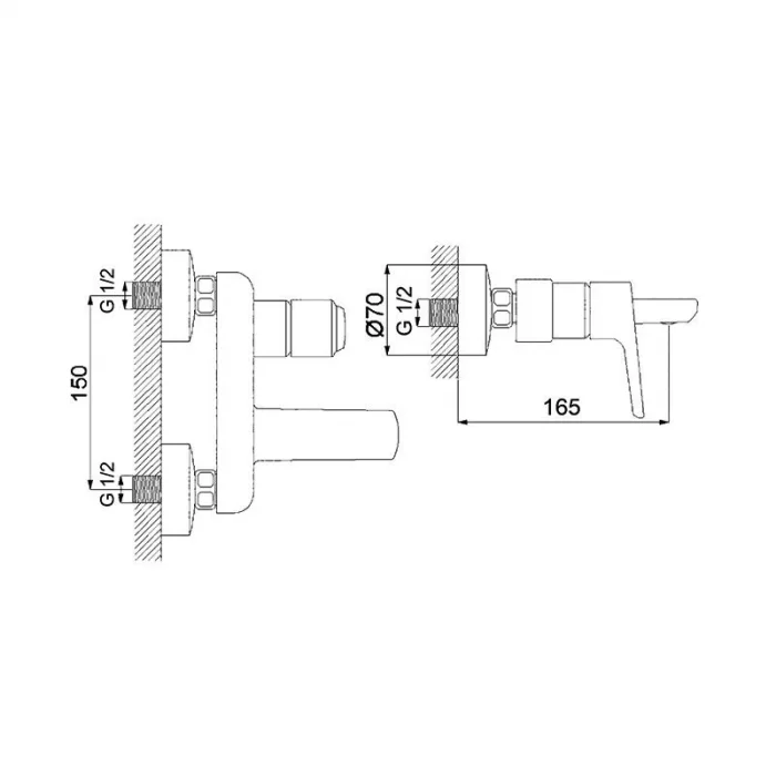 Newarc Newart Aplike Lavabo Bataryası