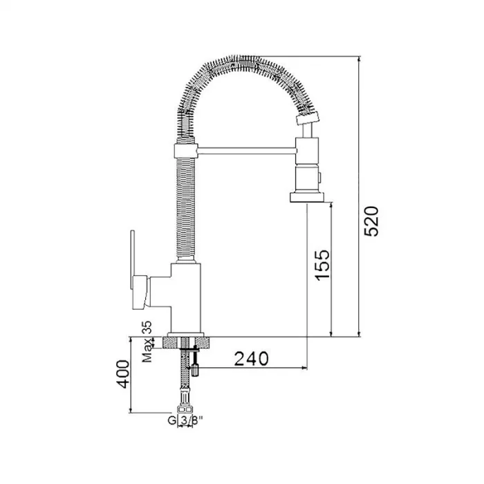 Newarc Newart Kısa Endüstriyel Evye Bataryası