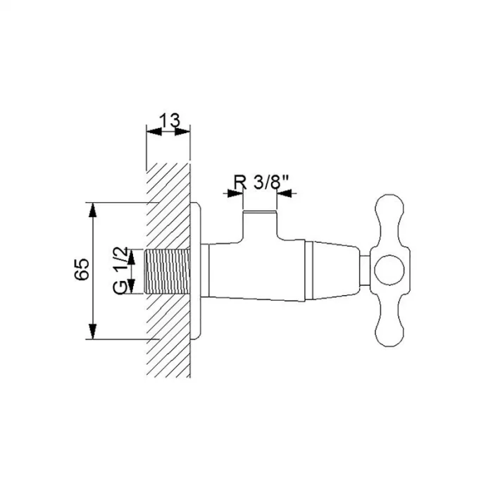 Newarc Nostalgıc Ara Musluk Altın