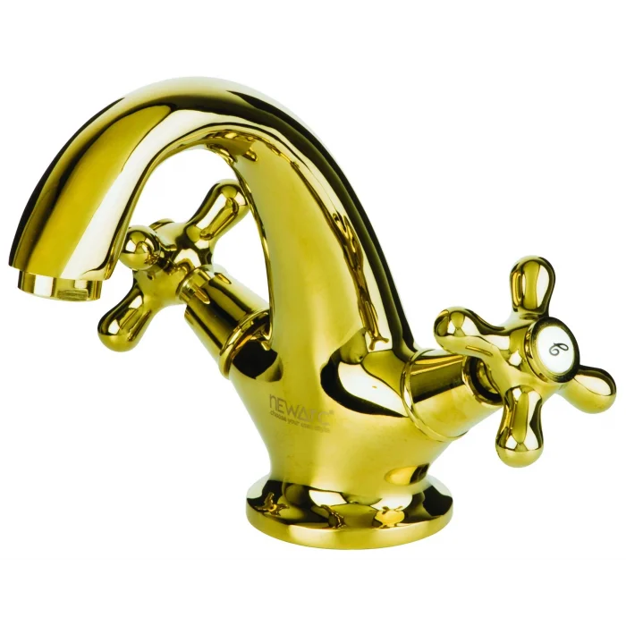 Newarc Nostalgıc Lavabo Bataryası Altın