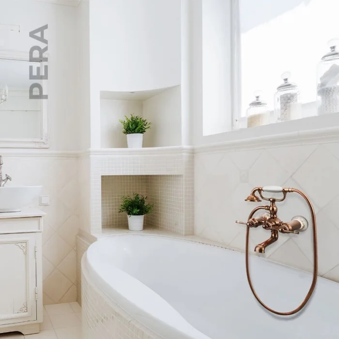 Newarc Pera Banyo Bataryası Parlak Bakır