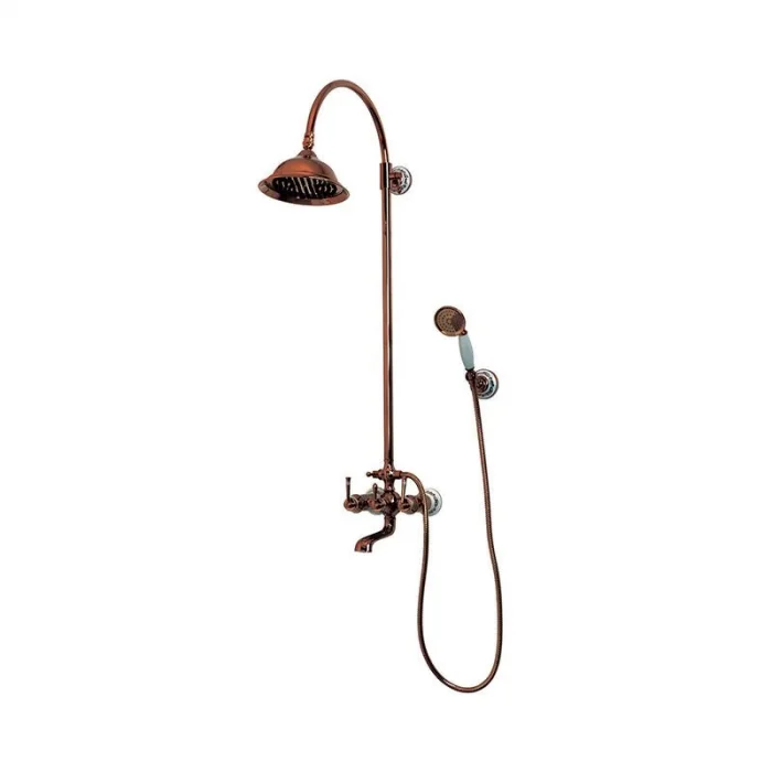 Newarc Pera Bataryalı Duş Ünitesi Parlak Bakır