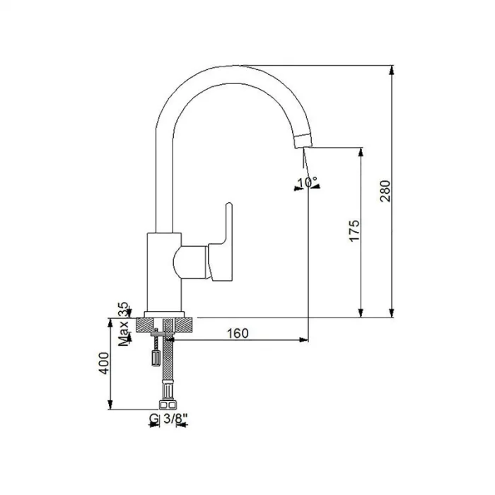 Newarc premıum Dönerli  Lavabo Bataryası