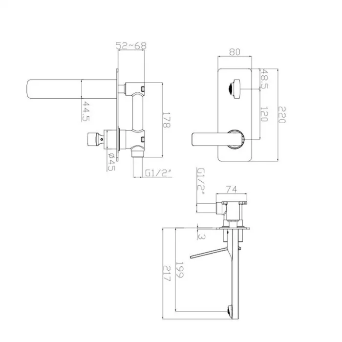 Newarc Step Ankastre Lavabo Bataryası
