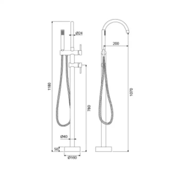 Newarc Step Tabandan Banyo Bataryası Krom