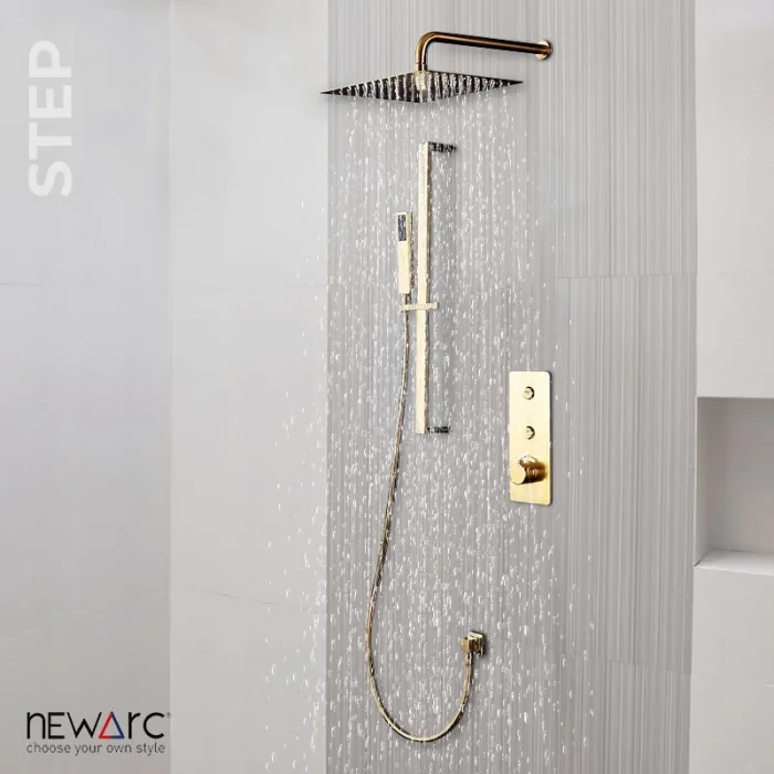 Newarc Step Termostatik Ank.Banyo Seti Mat Altın