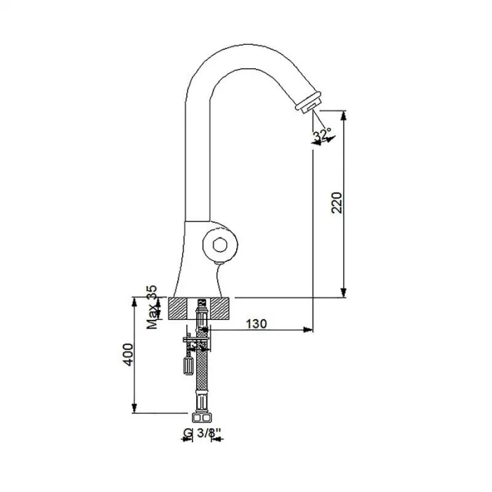 Newarc  Termostatik Evye Bataryası