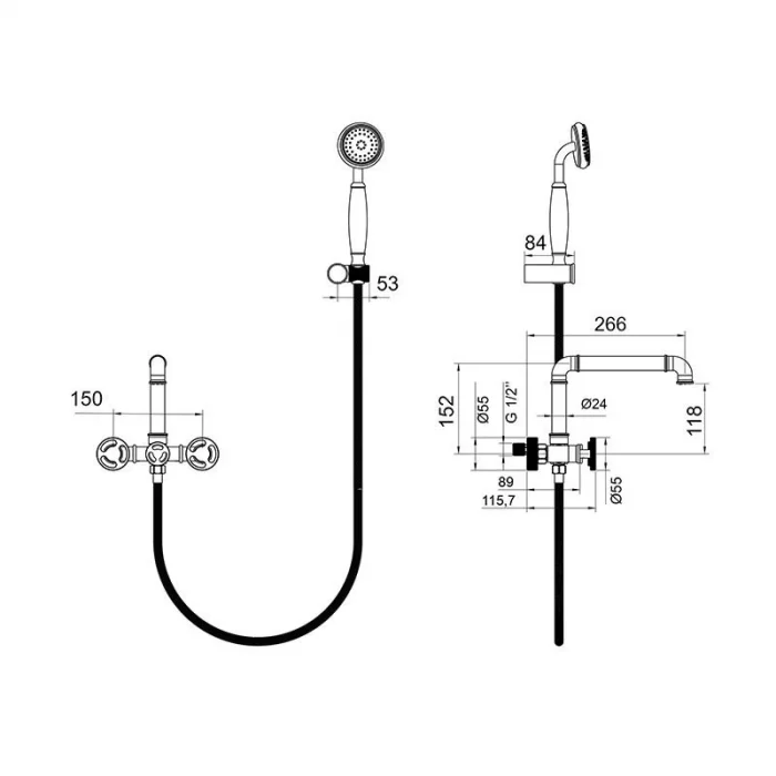 Newarc Vıctory Banyo Bataryası Siyah