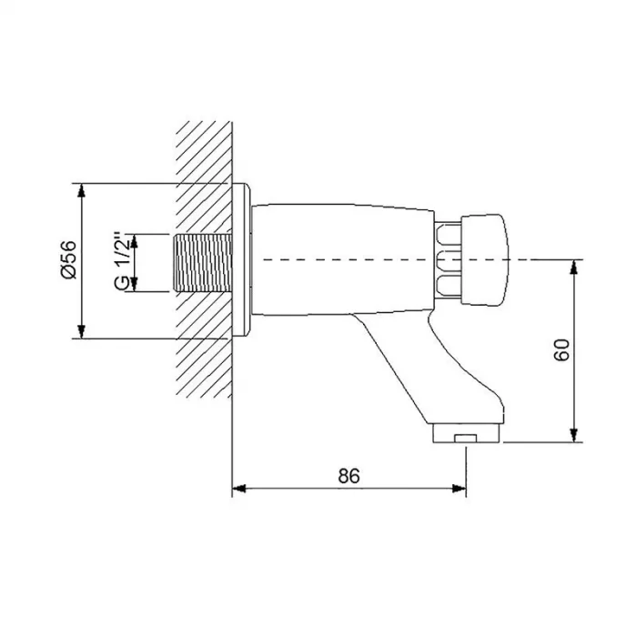 Newarc Zaman Ayarlı Ankastre Lavabo Bataryası