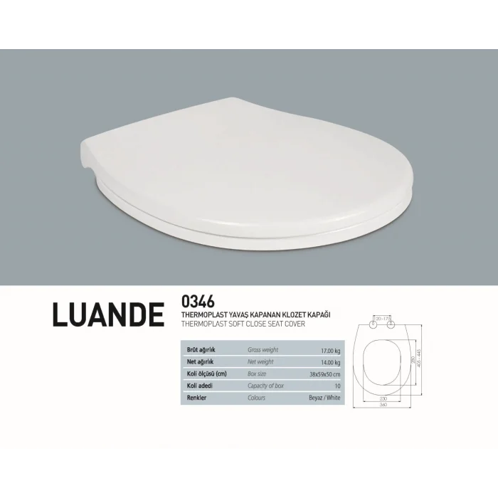 Nkp Klozet Kapağı Luande Amortisörlü