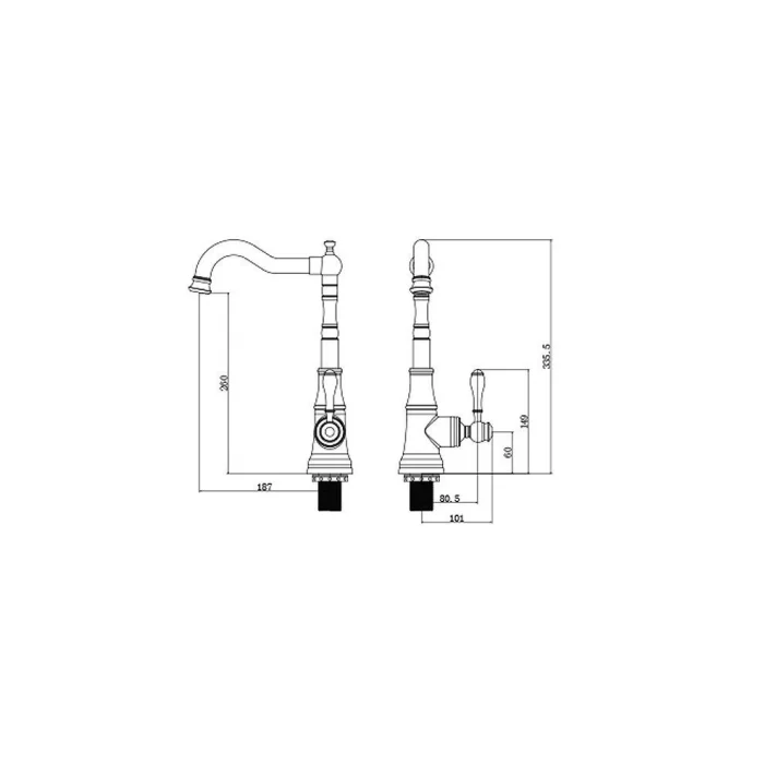 ORKA TOPKAPI MUTFAK ARMATURU (ROSA) TP1468R