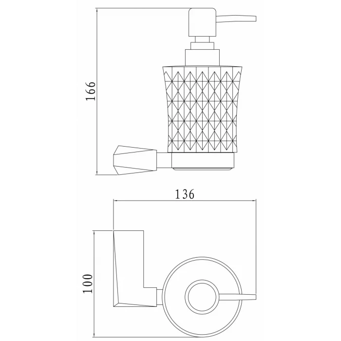 Penta Capella Sıvı Sabunluk Mat Bronz