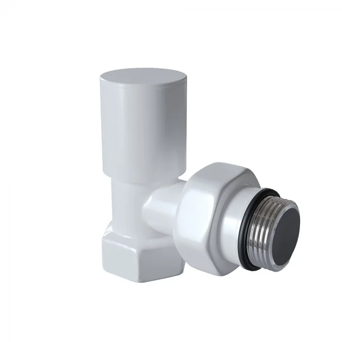 Radyatör Vanası 1/2 Beyaz Köşe (Metal Volanlı)