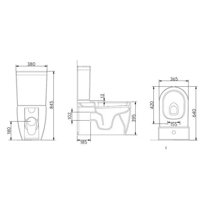 Seramiksan Ocean DTD Kombi Klozet + İç Tkm.+ Yavaş Kapanır Kapak