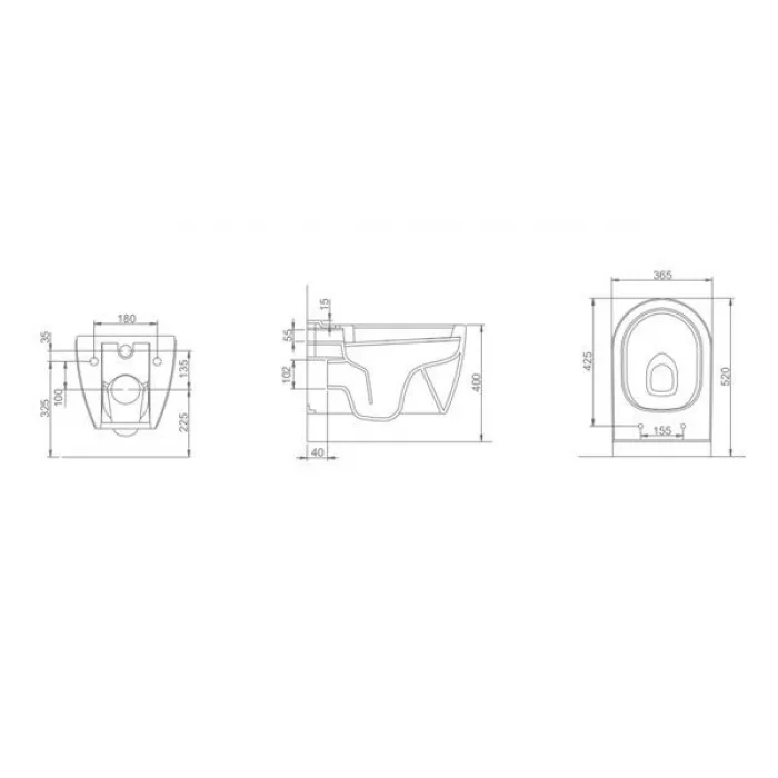 Seramiksan Ocean Plus Asma Klozet+Yavaş Kapanır Kapak